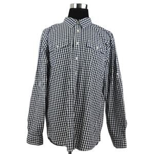 Tommy Hilfiger Cotton Checkered Long Sleeve Button Mens XXL Trim Fit Shirt